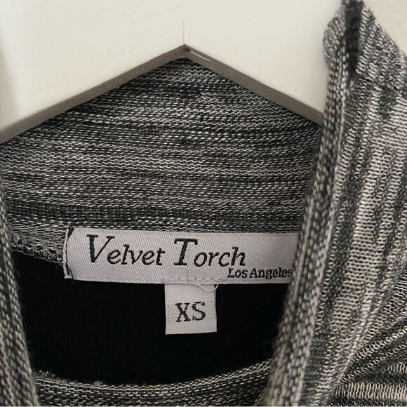 Velvet Torch Dress Mock Neck Gray Marled Long Sleeve Business Casual Neutral - Picture 7 of 9
